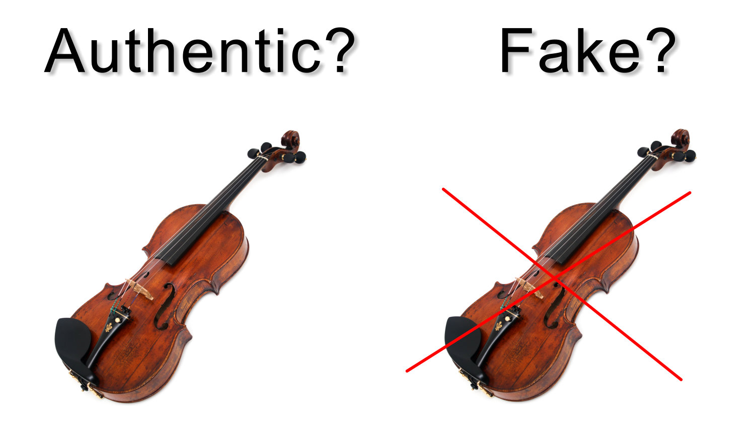 Authentic or fake violin